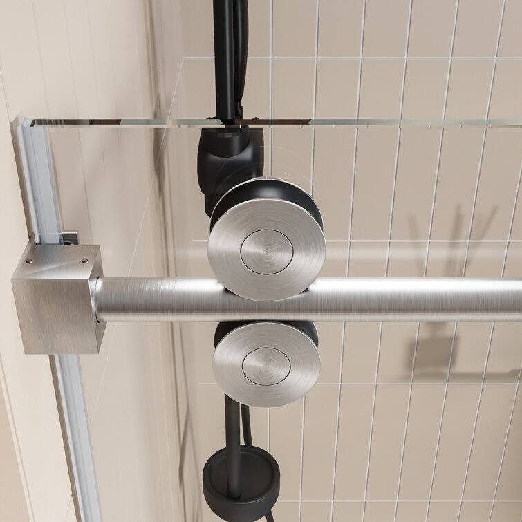 DeerValley Concord 56" - 60" W x 76" H Single Sliding Frameless Shower Door