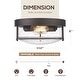 preview thumbnail 6 of 11, 2-Light Farmhouse Flush Mount Ceiling Lights with Seeded Glass