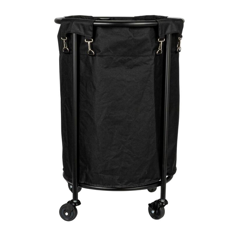 Household Essentials Metal Frame Laundry Hamper with Wheels