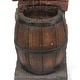 preview thumbnail 4 of 3, Resin Wine Bottle and Barrel Outdoor Fountain with LED Lights
