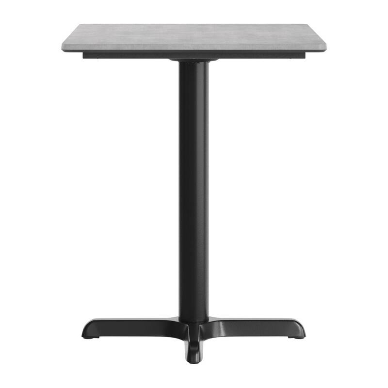 Commercial HPL Tabletop with Table Height Crisscross Base - 29.75"W x 23.75"D x 29.5"H