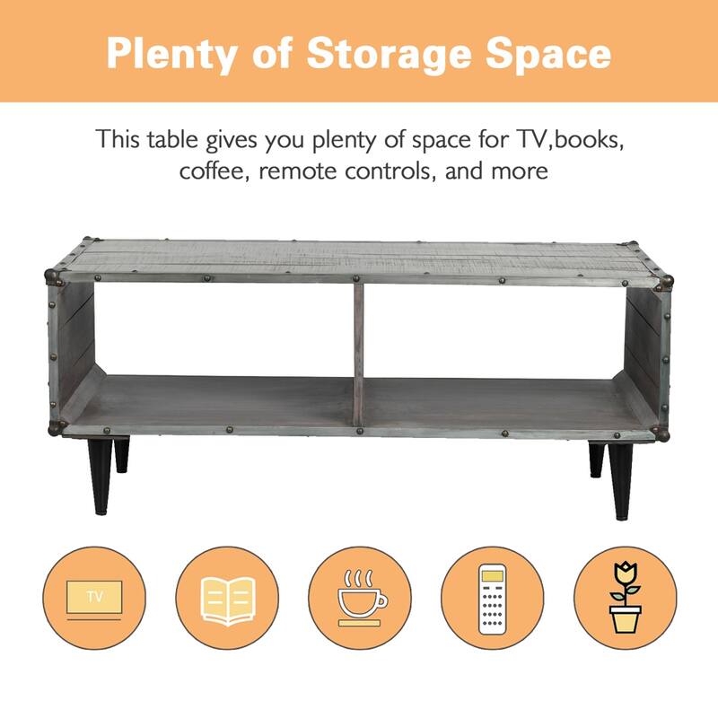 ExBrite Solid Wood End Table Gray Wash Finish