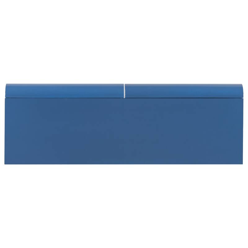 47.6"Entryway Table With 2 Curved Drawers,Space-Saving Hallway Table With Geometric Legs,Contemporary Narrow Sofa Table