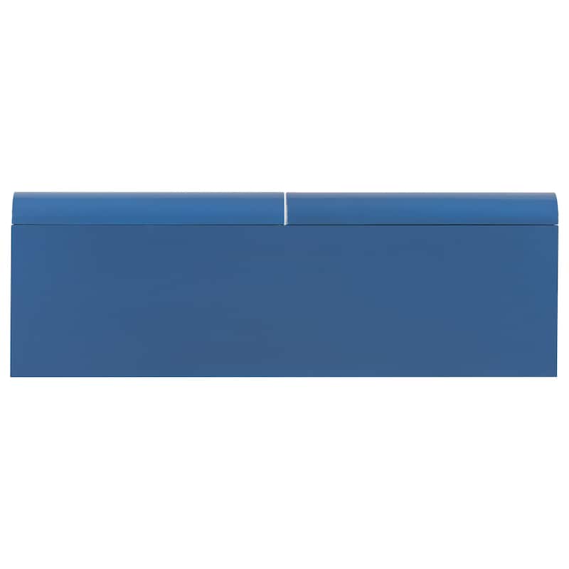 Roomfitters 47.6" Modern Entryway Table, Narrow Console with Curved Drawers and Geometric Legs, Hallway Sofa Accent Table