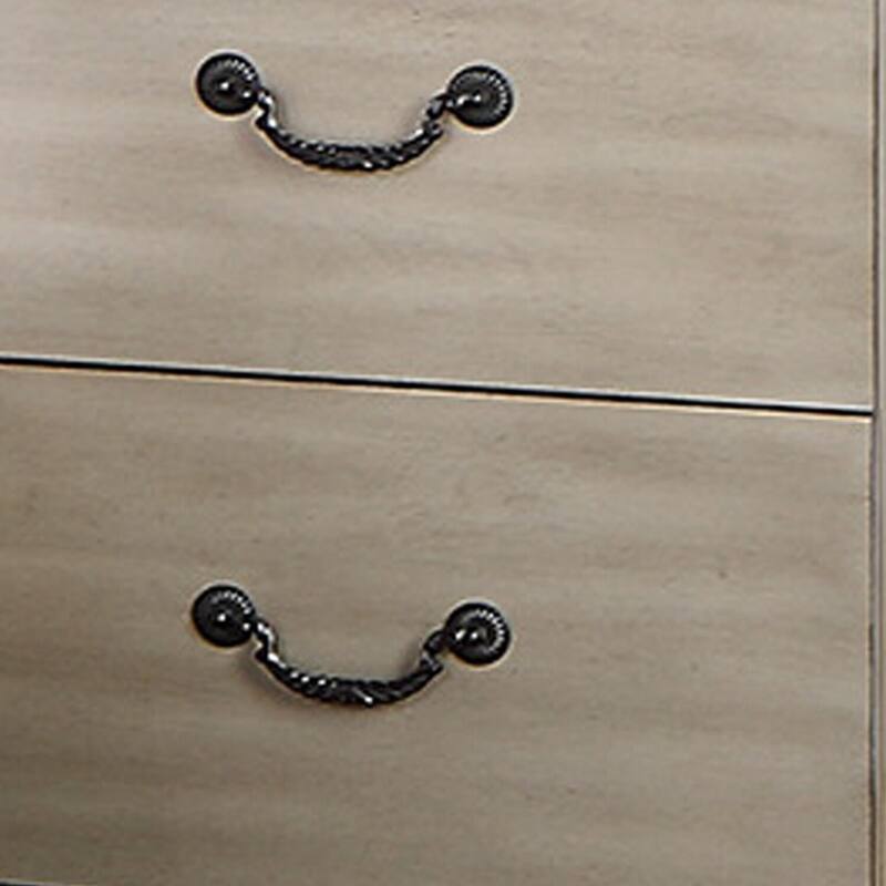 Light Brown 2 Drawer 16 in. W Nightstand with Sturdy Hardware and Ample Storage