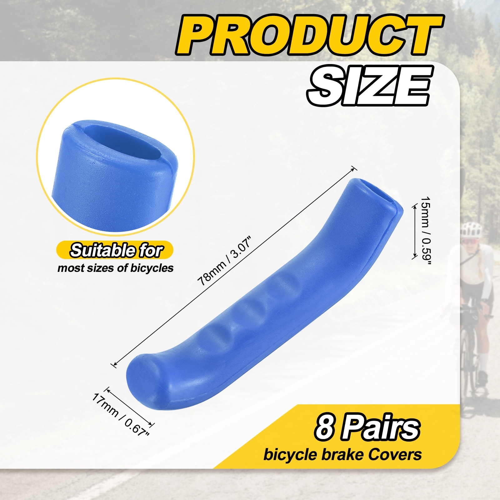 Bicycle Brake Lever Covers, Brake Grips Anti-Slip Sleeve Handle Protection Cover for (Mountain Bike/Road Bicycle)