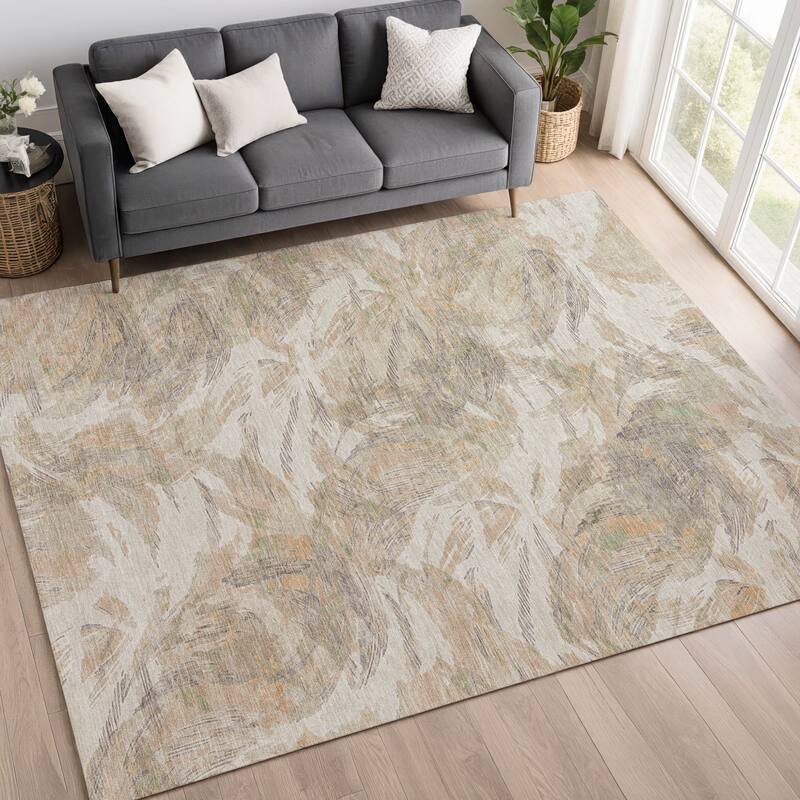 Machine Washable Indoor/ Outdoor Casual Amy Chantille Rug