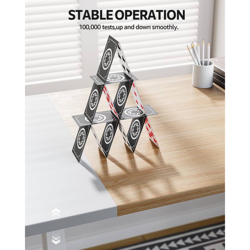 SIAGO Electric Standing Desk Height Adjustable Computer Desk with Cable Management & Spacious Work Surface