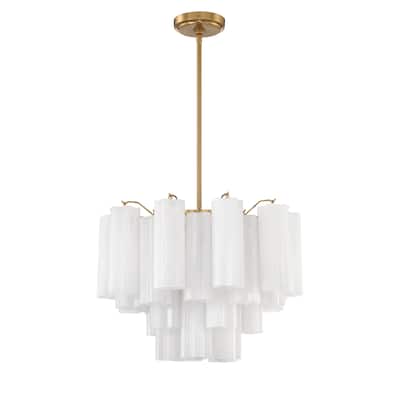 Addis 6 Light Aged Brass Chandelier - 19.75"W x 14"H x 19.75"D