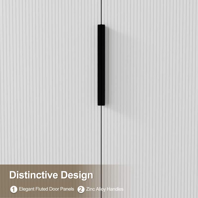 Vertical Stripes Bathroom Vanity Set with Sink Top & Faucet