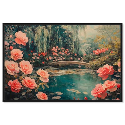 Rose Garden Bridge II Canvas by Art Remedy