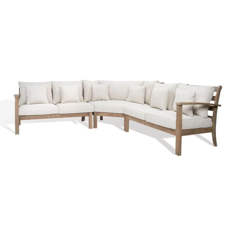 SAFAVIEH Couture Santa Cruz Patio Sectional Sofa - 107"W x 107"D x 35"H
