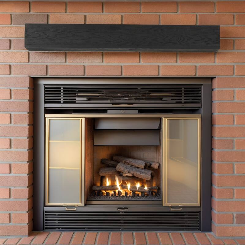 Embossed Fireplace Mantel Western Red Cedar Wall-Mounted & Floating Shelf