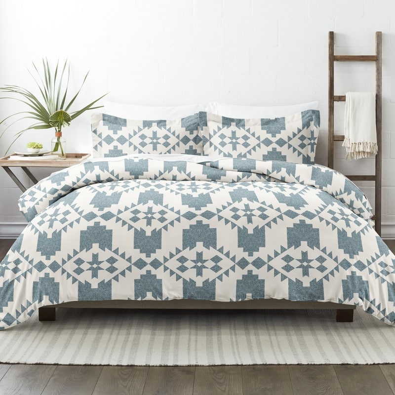 Becky Cameron Premium Ultra Soft Adobe Diamond 3-Piece Reversible Duvet Cover Set - Teal - Twin