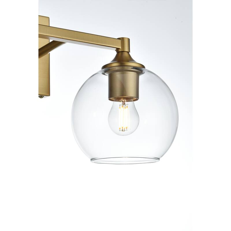Felz 1 Light Black and Clear Bath Sconce