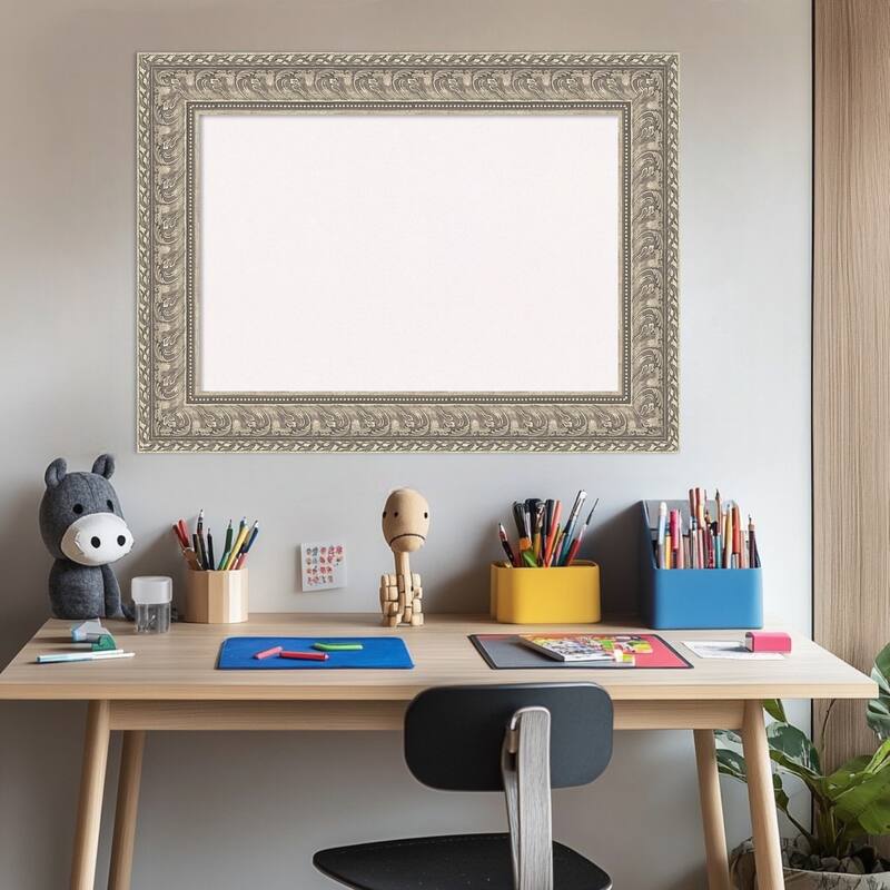 Sydney Silver Framed Cork Board - Bulletin Board, Organization Board, Pin Board