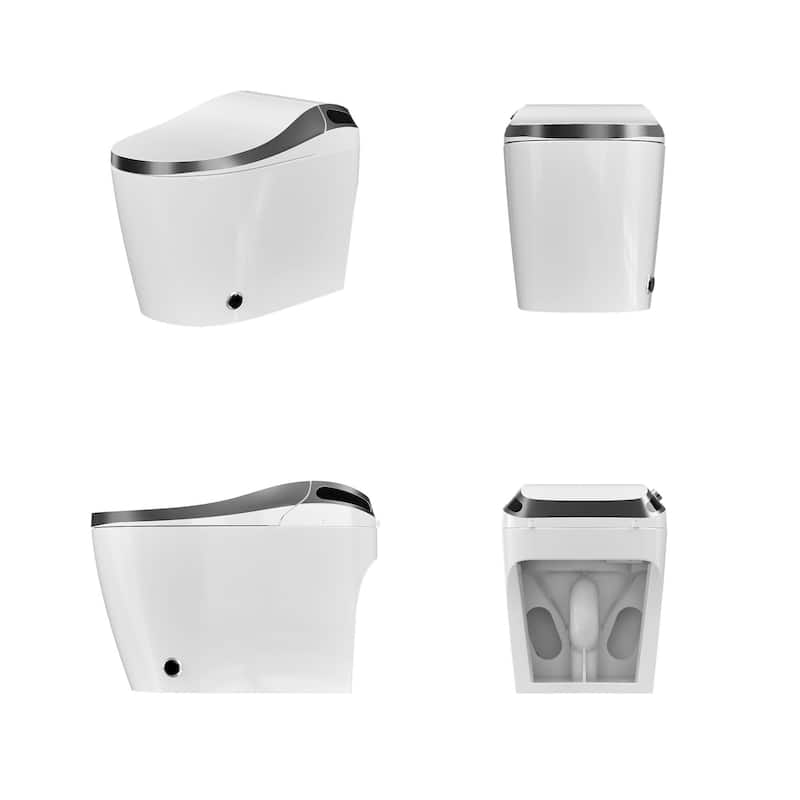 Smart Bidet Toilet: Heated Seat, Hot Water, Rear & Feminine Wash, Foot Flush