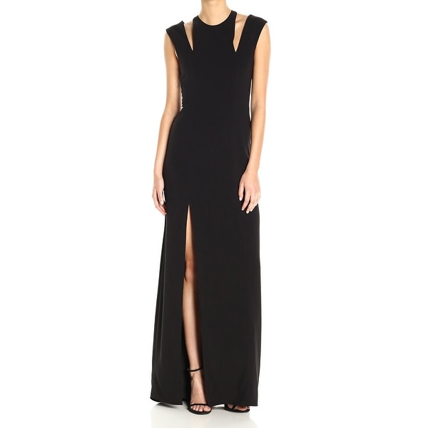 halston heritage black gown