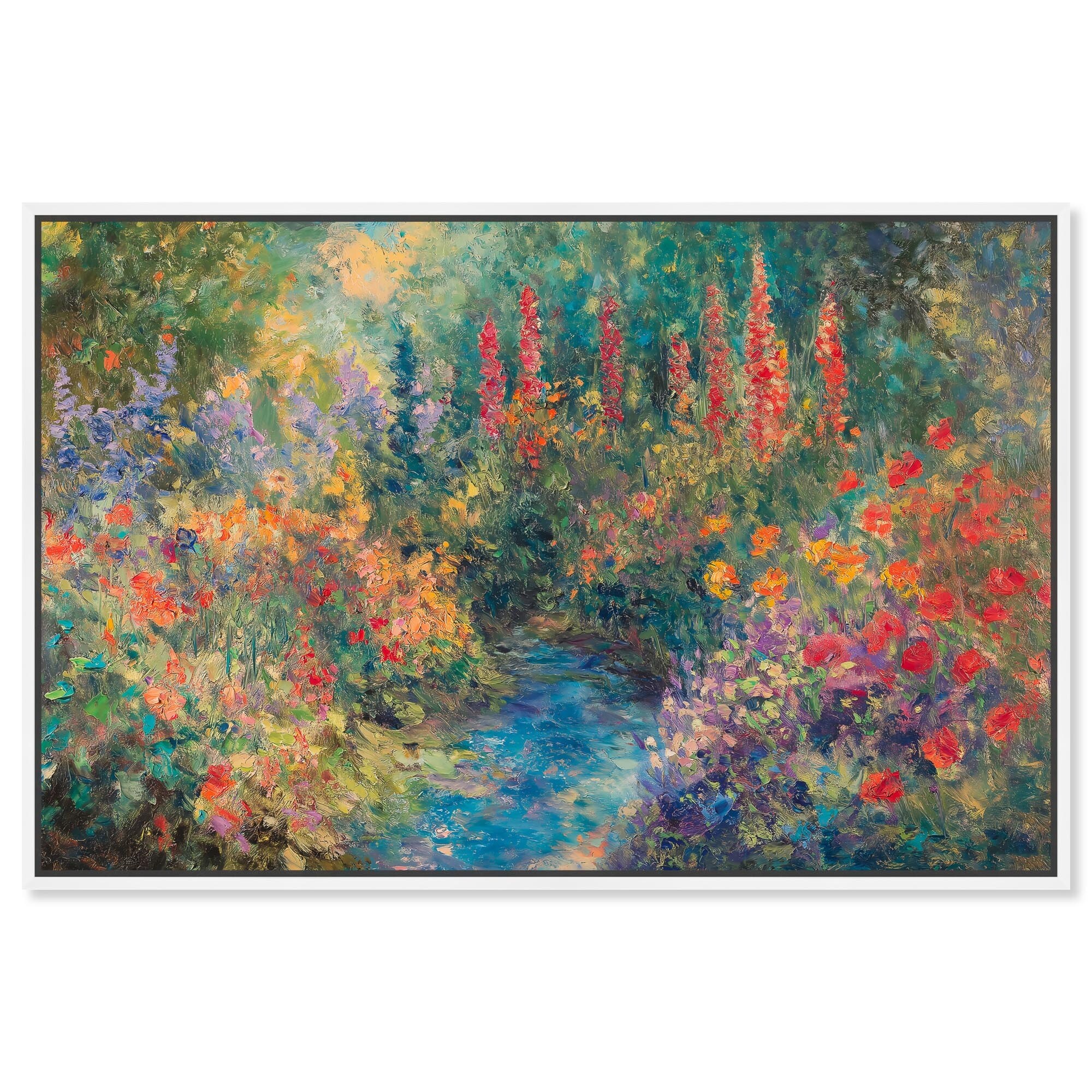 Petal's Journey on Water Canvas Classic Floral Art by Art Remedy