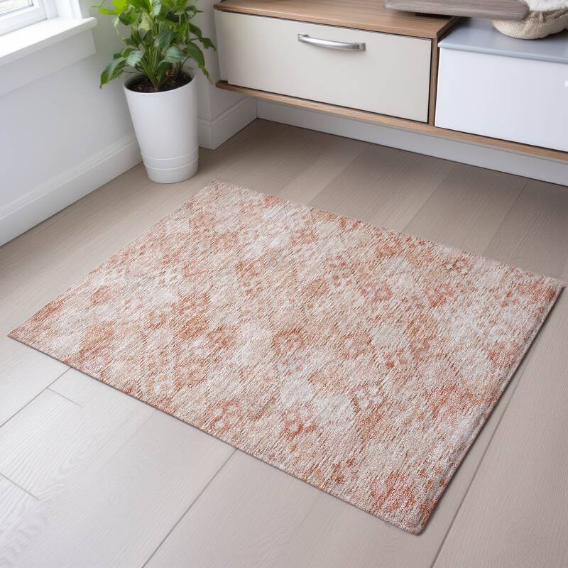 Premium Washable Super Soft Global Boho Mayfield Rug - Pink - 1'8" x 2'6"