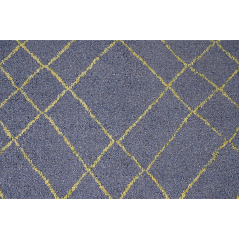 Trellis / Moroccan Style Area Rug Hand-Knotted Wool Carpet - 5'11" x 9'7"