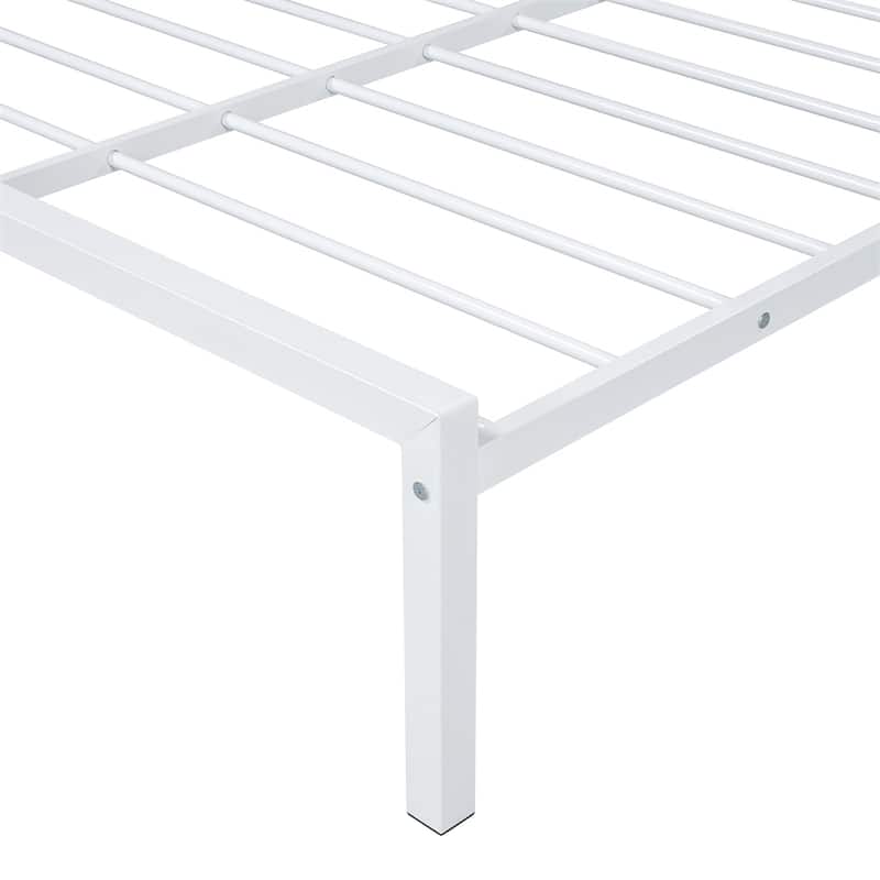Twin Size House Shaped Metal Platform Bed with Drawers