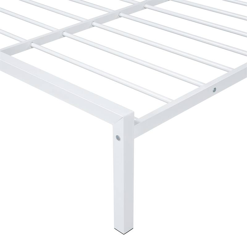 Twin Size Metal Platform Bed with two drawers, House-Shaped Headboard