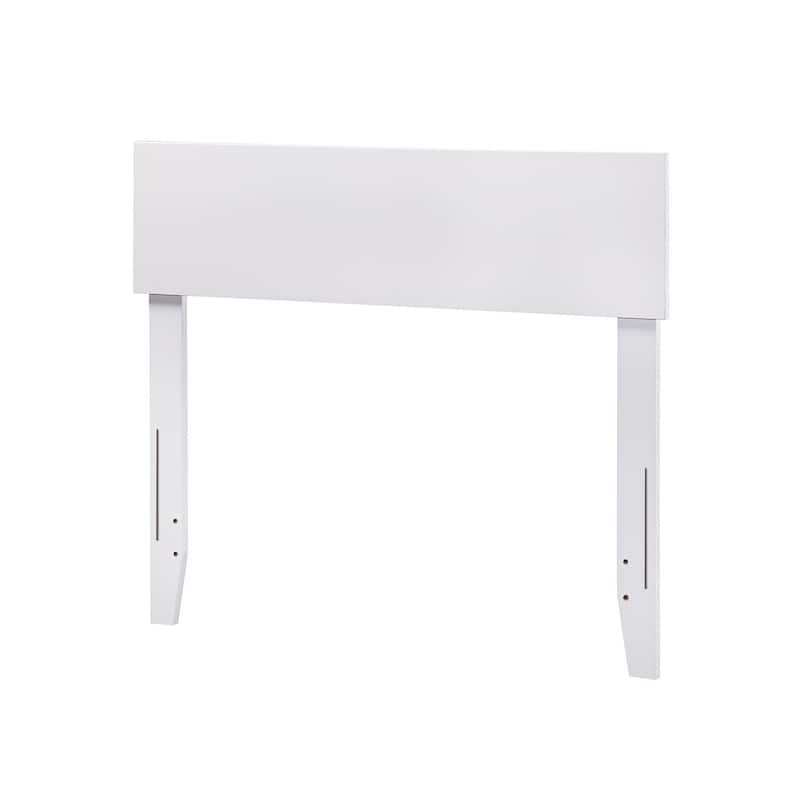 Modern Twin Headboard with USB Charger - Minimalist Design, Adjustable Height, White Finish - 48"H x 43"W x 81"L