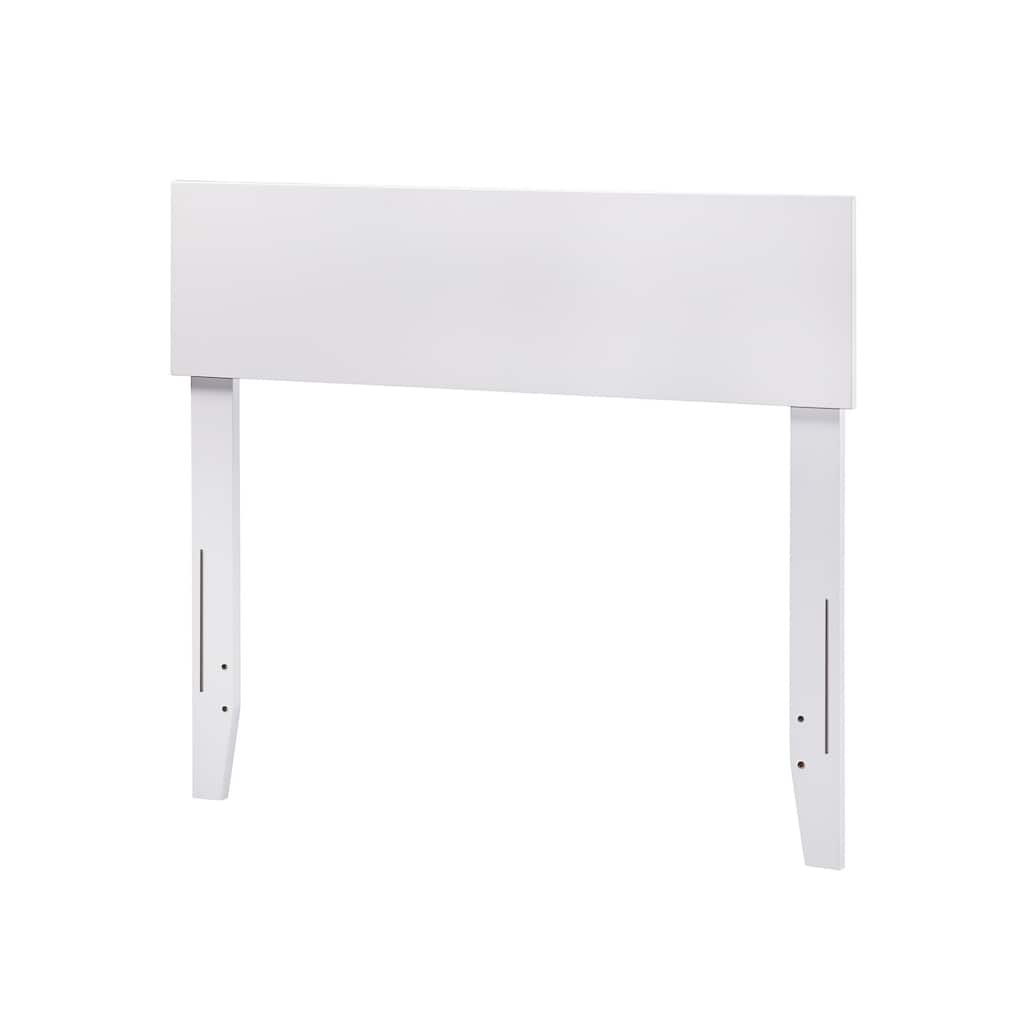 Modern Twin Headboard with USB Charger - Minimalist Design, Adjustable Height, White Finish - 48"H x 43"W x 81"L