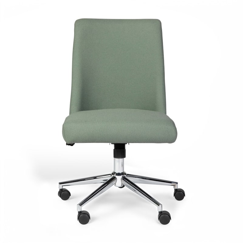 Martha Stewart Upholstered Height Adjustable Swivel Home Office Chair