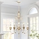 preview thumbnail 11 of 26, The Gray Barn Farmhouse Wood Chandelier French Country Classic Lights for Dining Room 5-light D 21.5" x H 30"