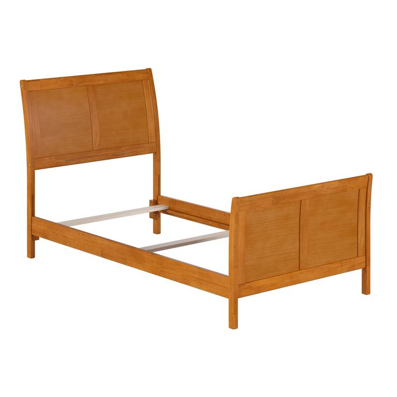 Portland Solid Wood Foundation Bed with Matching Footboard