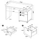 preview thumbnail 3 of 22, Irving 2-drawer Office Desk with Cabinet