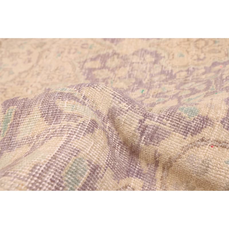 ECARPETGALLERY Hand-knotted Antalya Vintage Grey, Purple Wool Rug - 6'9 x 10'1