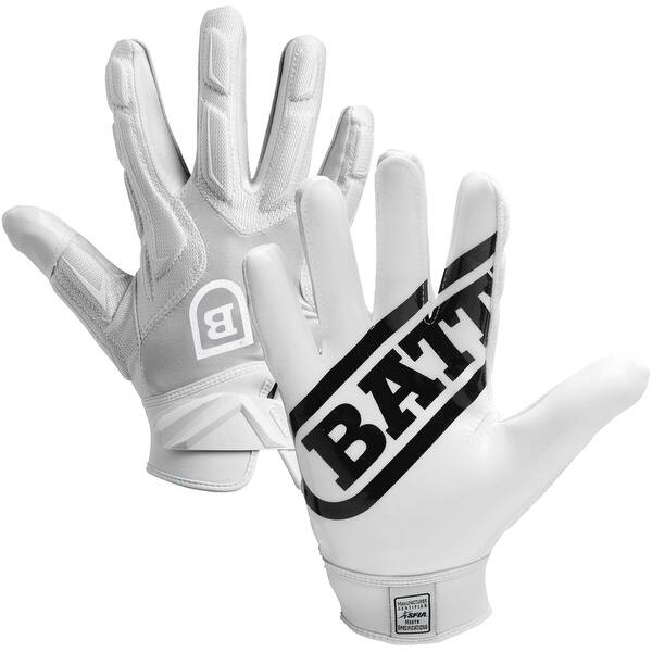 Shop Battle Sports Science Receivers Hybrid Ultra Stick Football Gloves White Overstock 16434653