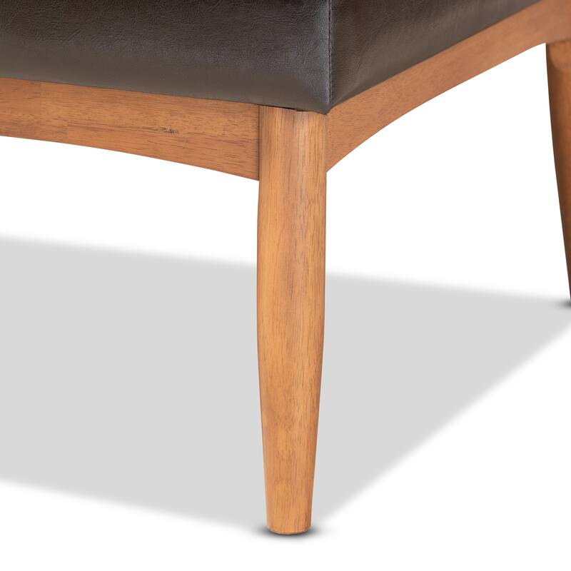 Riordan Mid-Century Upholstered and Walnut 3-PC Dining Nook Set