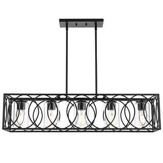 Black Farmhouse Chandelier Pendant Light Fixtures