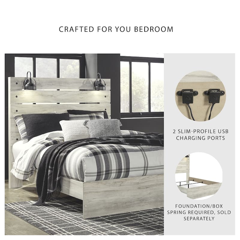 Cambeck Whitewash Panel Bed