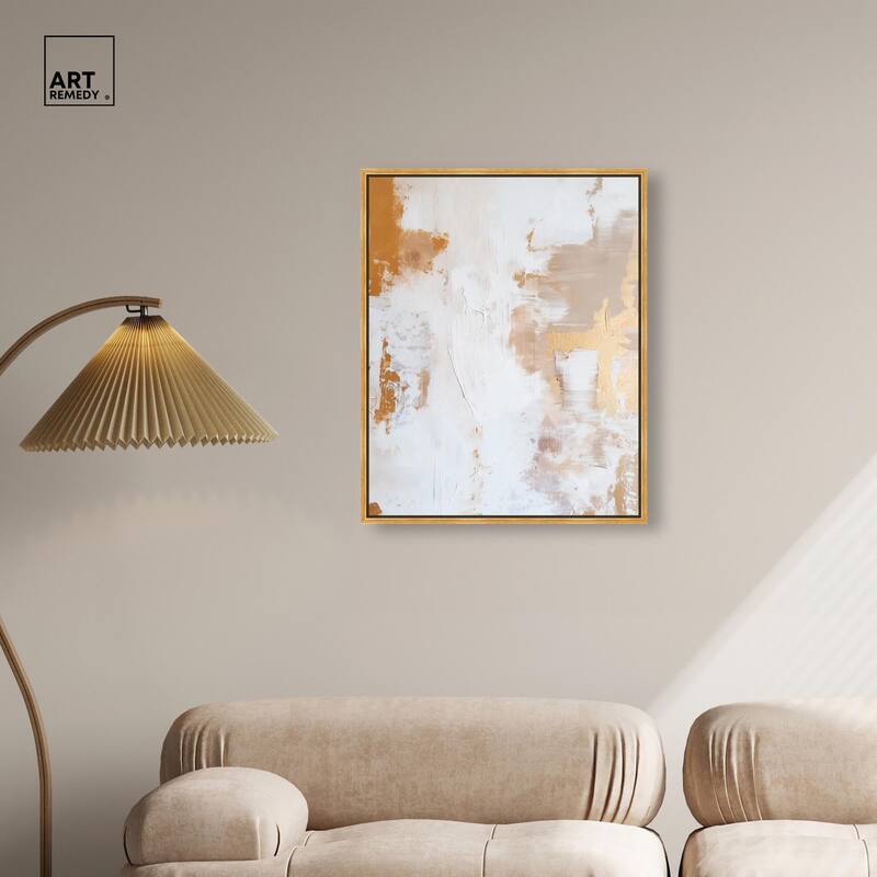 Golden Bronze Ripple I Canvas by Art Remedy