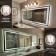 preview thumbnail 9 of 38, KIOTEE LED Mirror Lights Anti-Fog Frameless Bathroom Vanity Mirror in Tempered Glass