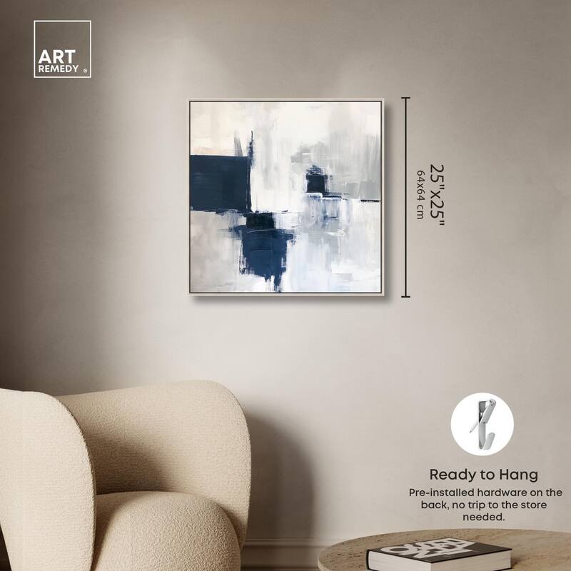 Porcelain Blue on White I Canvas by Art Remedy