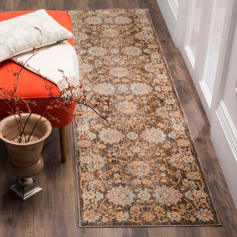 SAFAVIEH Vintage Persian Bernharda Traditional Oriental Rug - 2'2" x 8' Runner - Brown/Multi
