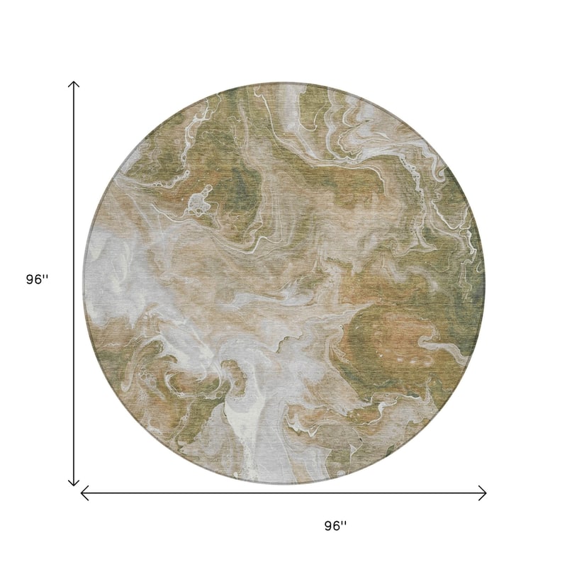 HomeRoots Abstract Modern Rectangle Outdoor Rug