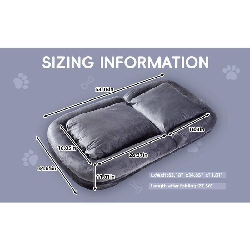 Folding Sofa Chair with 5 Adjustable Positions, Plush Floor Lounge Chair