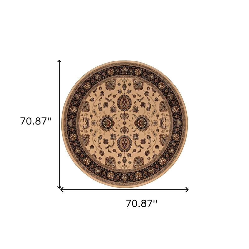 HomeRoots Oriental Traditional Square Area Rug