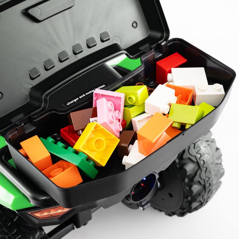 6V Kids Ride On ATV with Spray Function and Storage Box with Music - 27" x 16" x 17" (L x W x H)