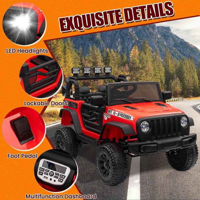12V Ride On Truck Car, Electric Car for Kids with Remote Control