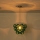 preview thumbnail 29 of 63, Glam Single-light Dining Room Glass Globe Bubble Chandelier - 17.7 in