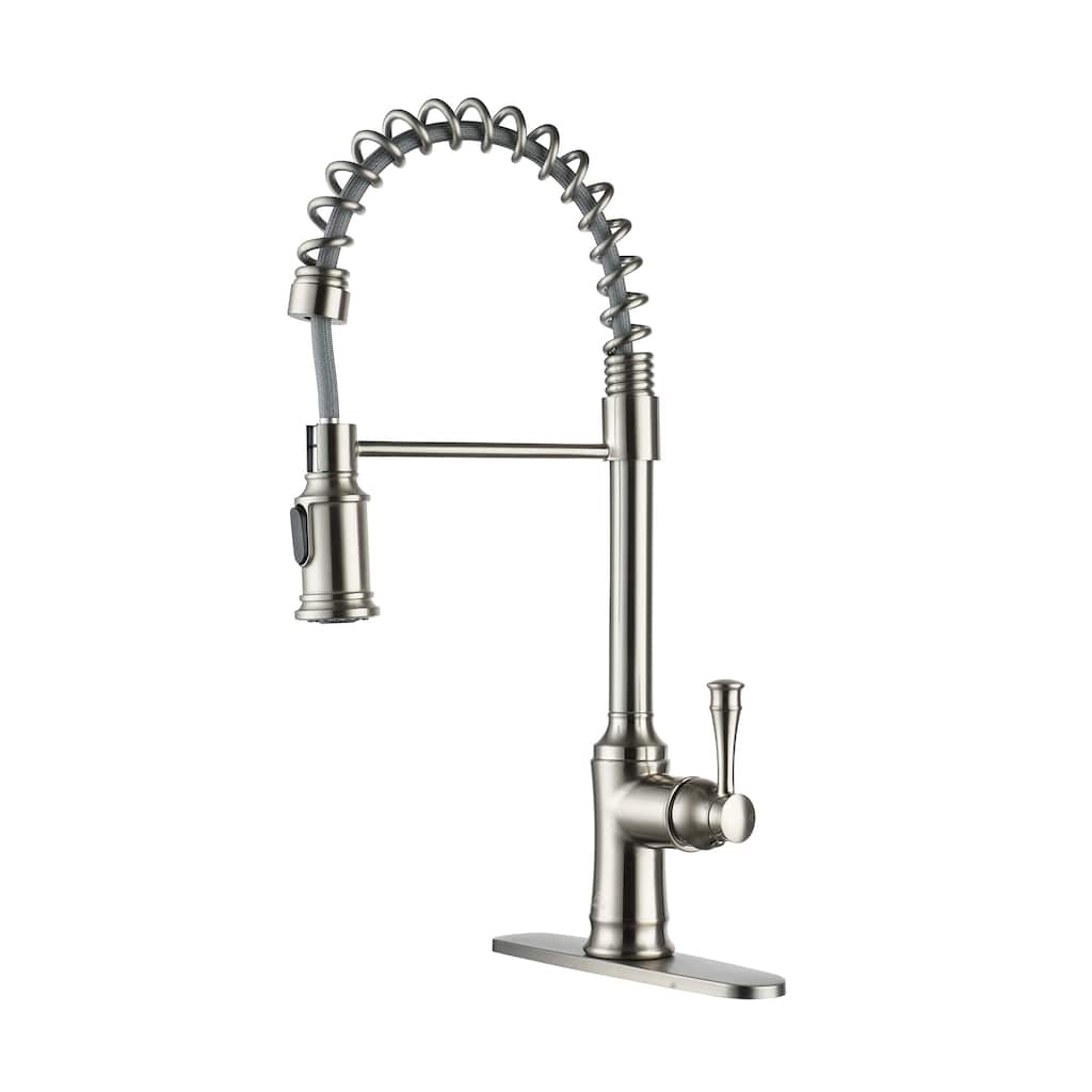 Single Handle 21 in. Pull Down Sprayer Kitchen Faucet