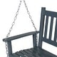 preview thumbnail 40 of 38, VEIKOUS 4 ft. Outdoor Wood Hanging Patio Porch Swing with Chains for 2 Person